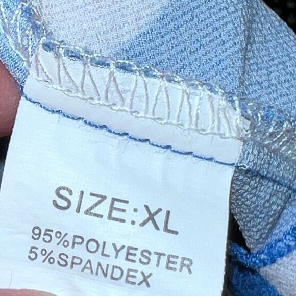 Blue and white wavy striped lightweight blouse! - Picture 9 of 9